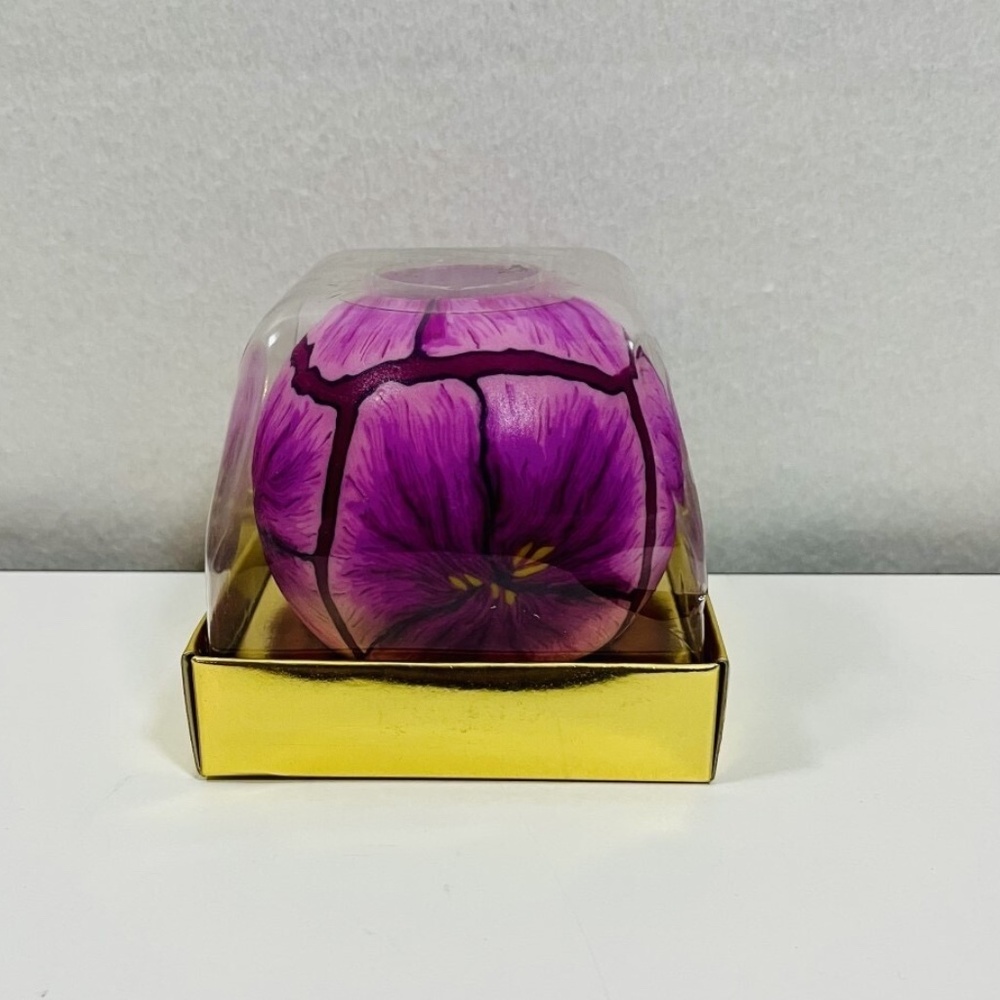 VTG 90s Magic Glowing Candle Handmade Purple Approx 4” Diameter NIB RARE FIND